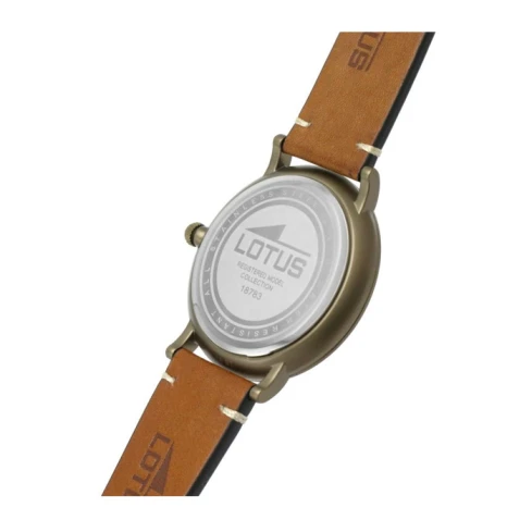 Дамски ръчен часовник с кварцов механизъм - корпус от Стомана - Естествена кожа - цвят Бежов Кафяв