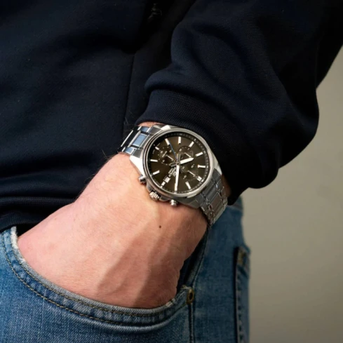 Дамски ръчен часовник с кварцов механизъм - корпус от Месинг - Стоманена верижка - цвят Бял Злато