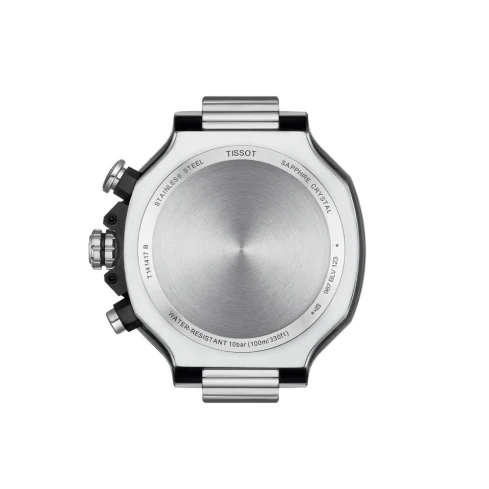 Мъжки ръчен часовник с кварцов механизъм - корпус от Стомана - Стоманена верижка - цвят Черен Сив