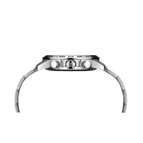 Мъжки ръчен часовник с кварцов механизъм - корпус от Стомана - Стоманена верижка - цвят Черен Сив