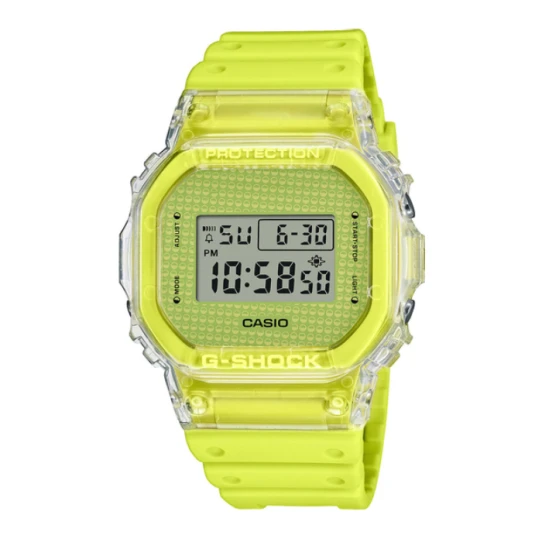 Casio DW-5600GL-9ER G-Shock - Мъжки ръчен часовник с кварцов механизъм - корпус от Полимер - Полимер - цвят Жълт