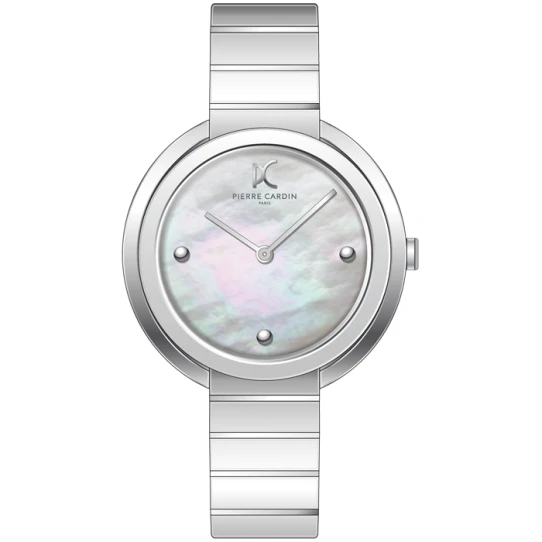 Pierre Cardin CMC.8001 Montmartre Simplicity - Дамски ръчен часовник с кварцов механизъм - корпус от Стомана - Стоманена верижка - цвят Седеф Сив