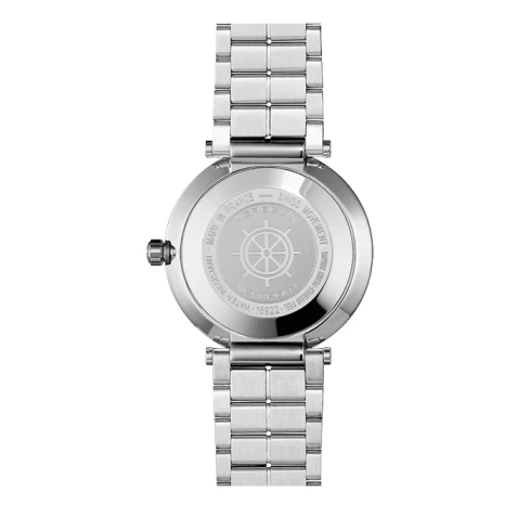 Дамски ръчен часовник с кварцов механизъм - корпус от Стомана - Стоманена верижка - цвят Седеф Сив