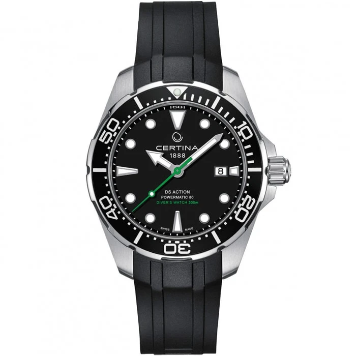 Мъжки ръчен часовник с автоматичен механизъм - корпус от Стомана - Силиконова каишка - цвят Черен Черен