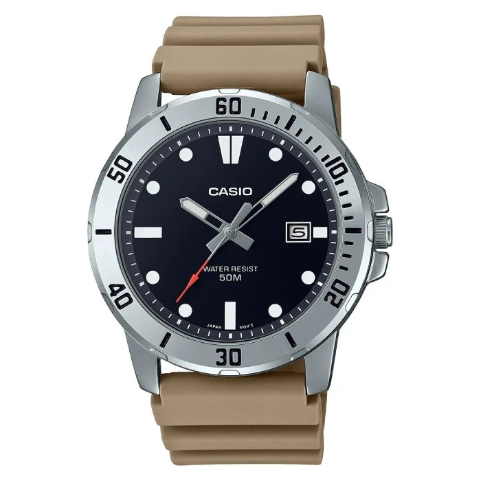 Мъжки ръчен часовник с кварцов механизъм - корпус от Стомана - Полимер - цвят Черен Зелен