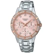 Casio SHE-3517SG-4AUEF Sheen - Дамски ръчен часовник с кварцов механизъм - корпус от Стомана - Стоманена верижка - цвят Розов Сив