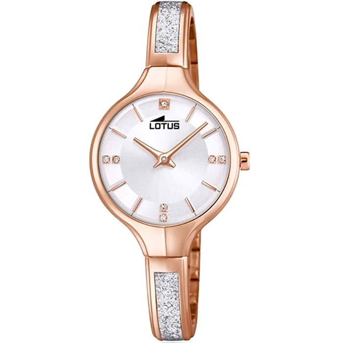 Дамски ръчен часовник с кварцов механизъм - корпус от Стомана - Стоманена верижка - цвят Сребрист Бял