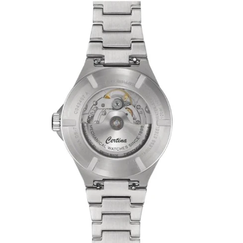 Мъжки ръчен часовник с автоматичен механизъм - корпус от Стомана - Стоманена верижка - цвят Тюркоаз