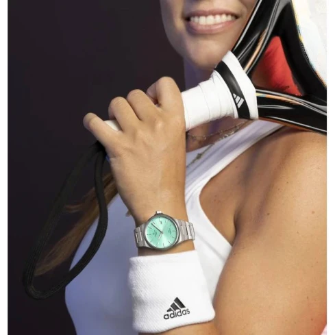 Мъжки ръчен часовник с автоматичен механизъм - корпус от Стомана - Стоманена верижка - цвят Тюркоаз