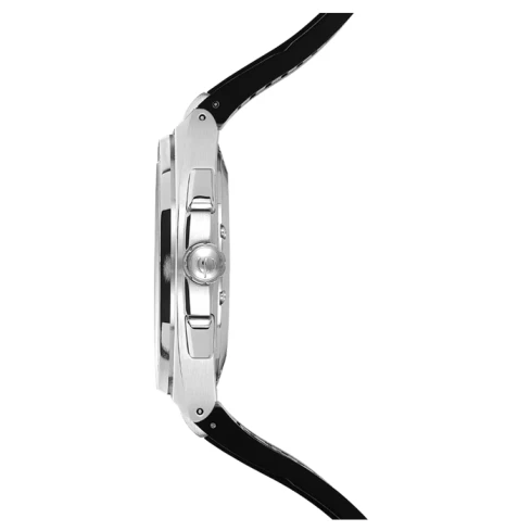 Мъжки ръчен часовник с кварцов механизъм - корпус от Стомана - Силиконова каишка - цвят Син Черен