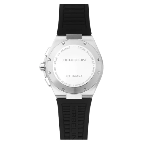 Мъжки ръчен часовник с кварцов механизъм - корпус от Стомана - Силиконова каишка - цвят Син Черен