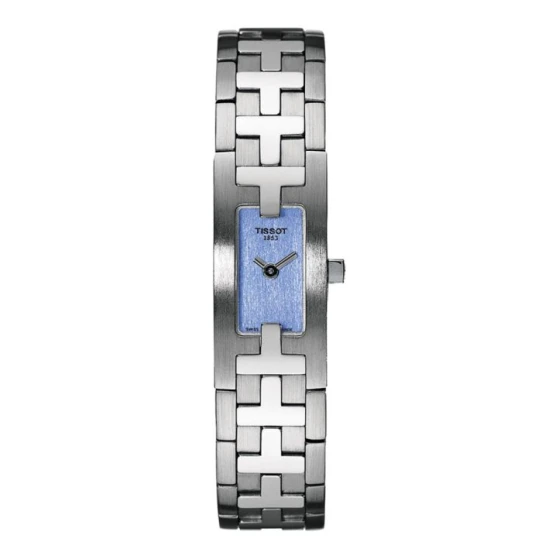 Дамски ръчен часовник с кварцов механизъм - корпус от Стомана - Стоманена верижка - цвят Син Сив