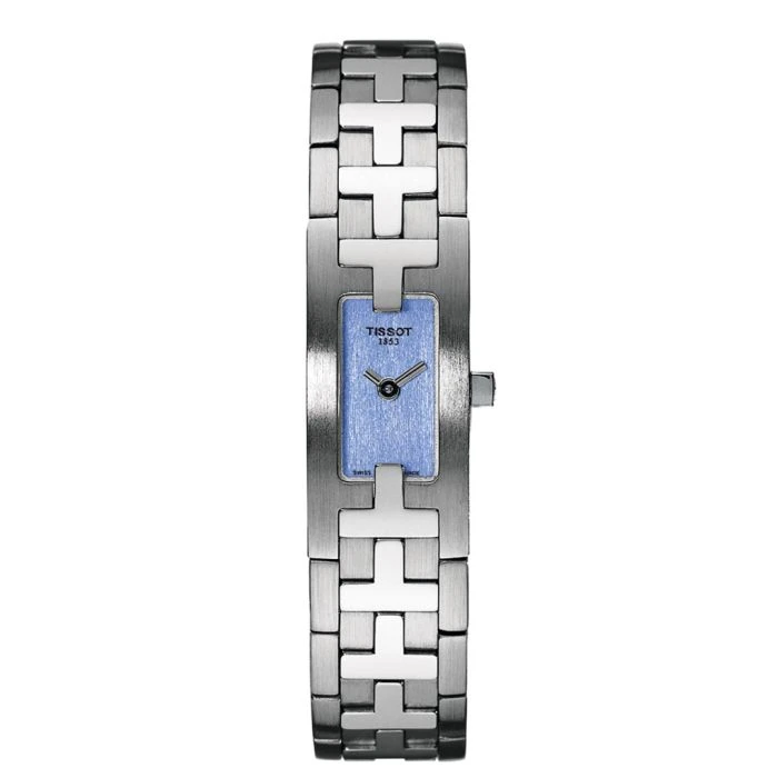 Дамски ръчен часовник с кварцов механизъм - корпус от Стомана - Стоманена верижка - цвят Син Сив