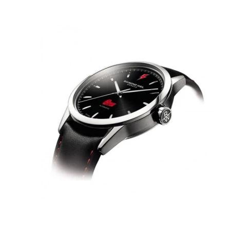 Мъжки ръчен часовник с автоматичен механизъм - корпус от Стомана - Естествена кожа - цвят Черен Черен