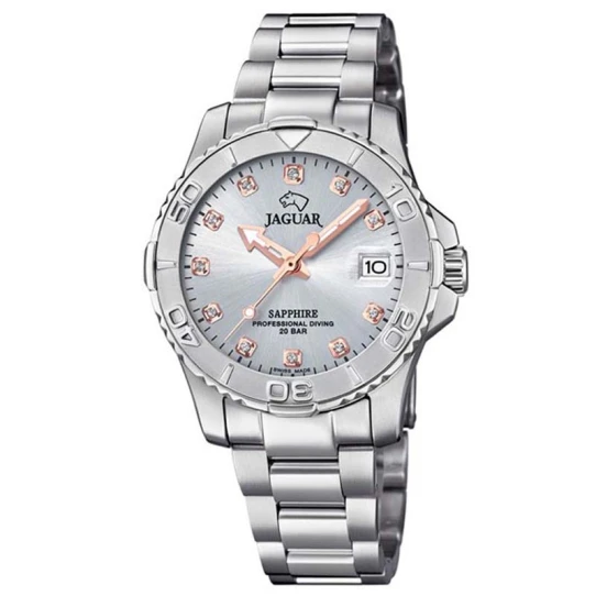 Дамски ръчен часовник с кварцов механизъм - корпус от Стомана - Стоманена верижка - цвят Сребрист Сив