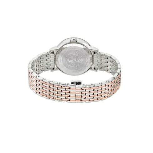 Дамски ръчен часовник с кварцов механизъм - корпус от Стомана - Стоманена верижка - цвят Бял Сив