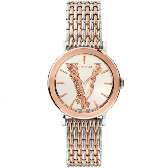 Дамски ръчен часовник с кварцов механизъм - корпус от Стомана - Стоманена верижка - цвят Бял Сив