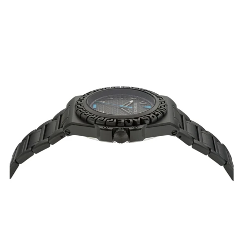 Мъжки ръчен часовник с кварцов механизъм - корпус от Стомана - Стоманена верижка - цвят Черен Черен