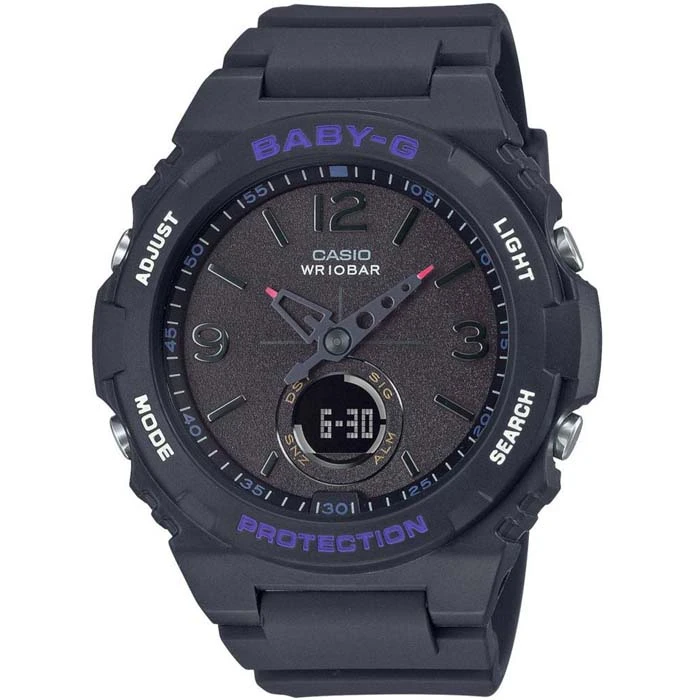 Дамски ръчен часовник с кварцов механизъм - корпус от Полимер - Полимер - цвят Черен Черен