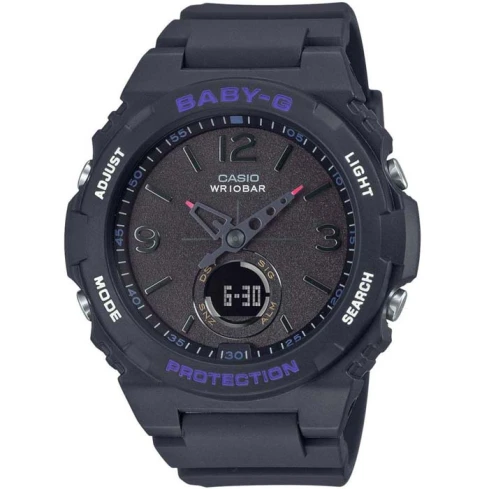 Дамски ръчен часовник с кварцов механизъм - корпус от Полимер - Полимер - цвят Черен Черен