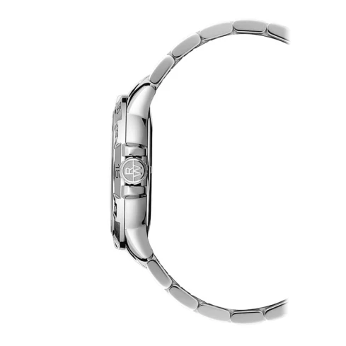 Мъжки ръчен часовник с кварцов механизъм - корпус от Стомана - Стоманена верижка - цвят Черен Сив