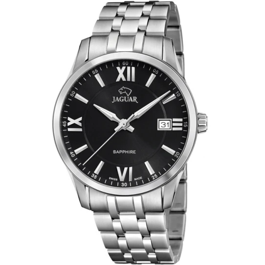 Мъжки ръчен часовник с кварцов механизъм - корпус от Стомана - Стоманена верижка - цвят Черен Син