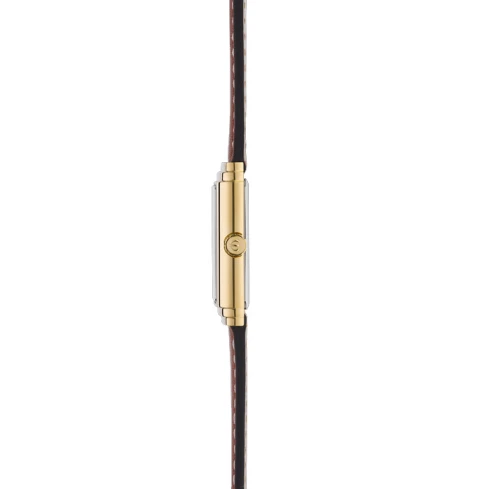 Дамски ръчен часовник с кварцов механизъм - корпус от Стомана - Естествена кожа - цвят Бежов