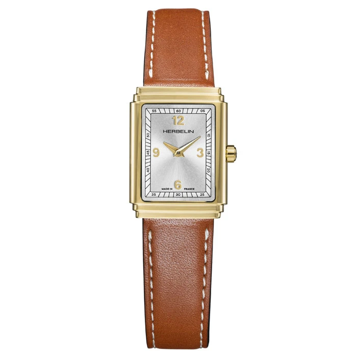 Дамски ръчен часовник с кварцов механизъм - корпус от Стомана - Естествена кожа - цвят Бежов