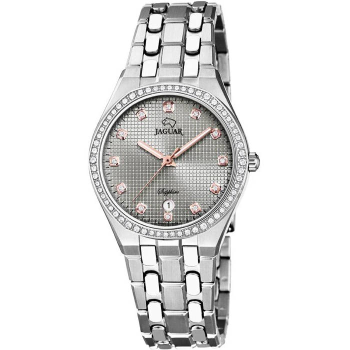 Дамски ръчен часовник с кварцов механизъм - корпус от Стомана - Стоманена верижка - цвят Сив Сив