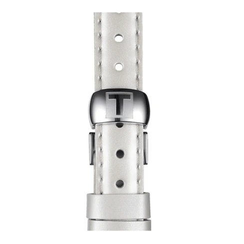 Дамски ръчен часовник с кварцов механизъм - корпус от Стомана - Естествена кожа - цвят Седеф Бял