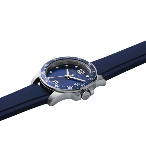 Мъжки ръчен часовник с кварцов механизъм - корпус от Стомана - Стоманена верижка - цвят Син