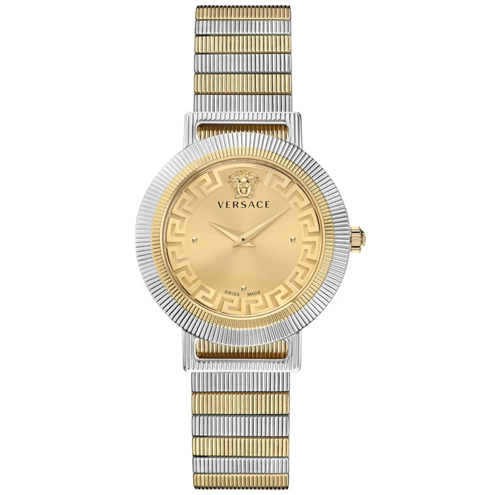 Дамски ръчен часовник с кварцов механизъм - корпус от Стомана - Стоманена верижка - цвят Злато Злато