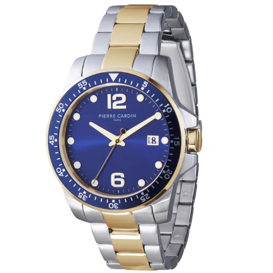 Pierre Cardin CNI.0031 Nation - Мъжки ръчен часовник с кварцов механизъм - корпус от Стомана - Стоманена верижка - цвят Син