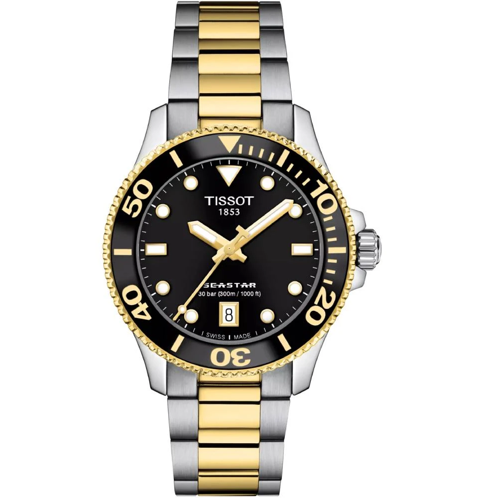 Дамски ръчен часовник с кварцов механизъм - корпус от Стомана - Стоманена верижка - цвят Черен Злато