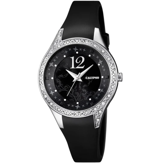 Унисекс ръчен часовник с кварцов механизъм - корпус от Полимер - Полимер - цвят Черен Черен