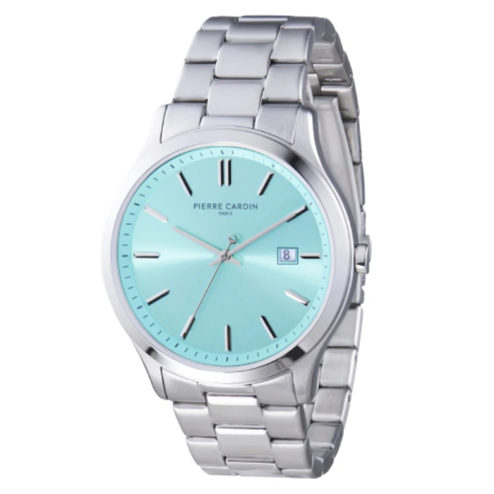 Мъжки ръчен часовник с кварцов механизъм - корпус от Стомана - Стоманена верижка - цвят Син