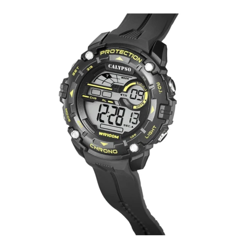 Унисекс ръчен часовник с кварцов механизъм - корпус от Полимер - Полимер - цвят Сив Черен