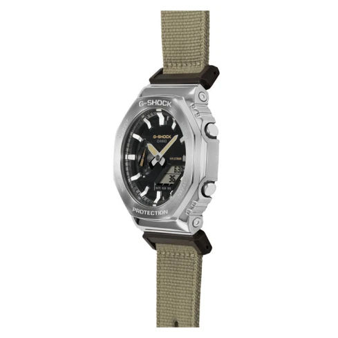 Мъжки ръчен часовник с кварцов механизъм - корпус от Полимер - Текстил - цвят Черен