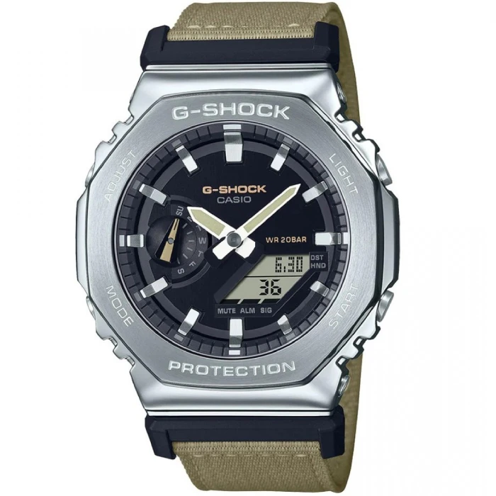 Мъжки ръчен часовник с кварцов механизъм - корпус от Полимер - Текстил - цвят Черен