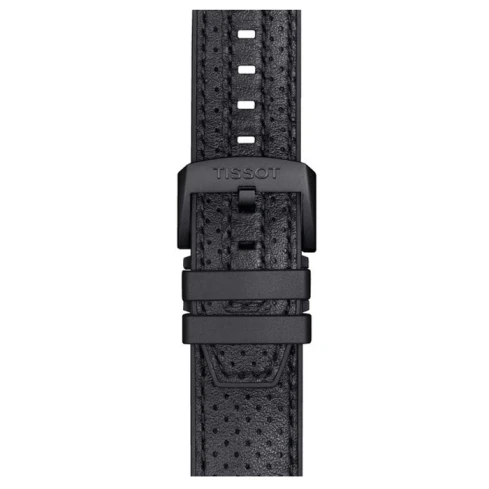 Мъжки ръчен часовник с кварцов механизъм - корпус от Стомана - Естествена кожа - цвят Черен Черен