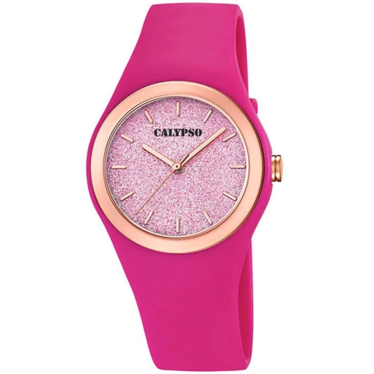 Унисекс ръчен часовник с кварцов механизъм - корпус от Полимер - Полимер - цвят Розов Розов