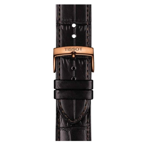 Мъжки ръчен часовник с кварцов механизъм - корпус от Стомана - Естествена кожа - цвят Бял Кафяв