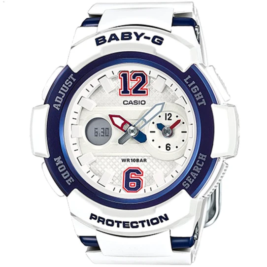 Дамски ръчен часовник с кварцов механизъм - корпус от Полимер - Полимер - цвят Бял Син