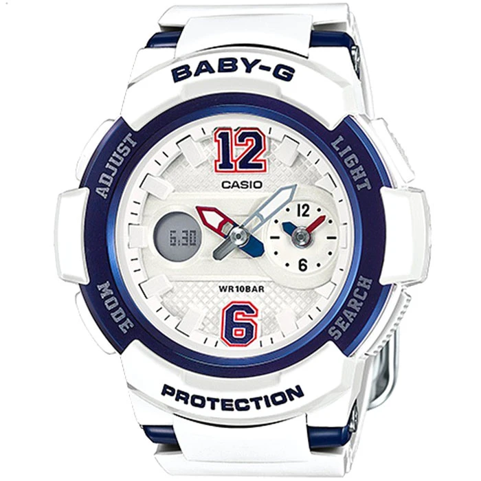 Дамски ръчен часовник с кварцов механизъм - корпус от Полимер - Полимер - цвят Бял Син