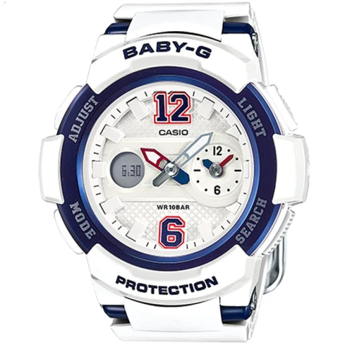 Дамски ръчен часовник с кварцов механизъм - корпус от Полимер - Полимер - цвят Бял Син