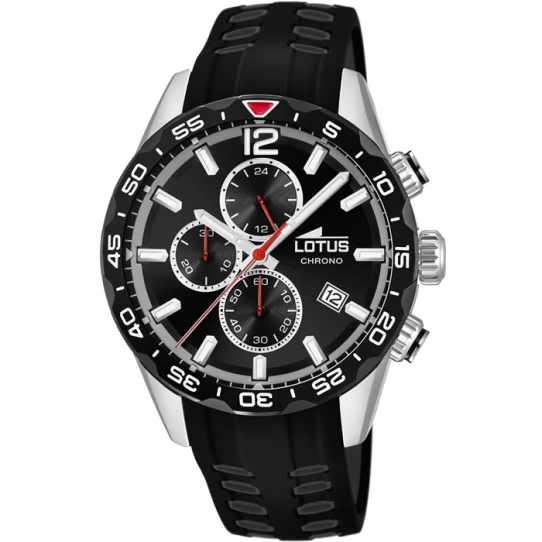 Мъжки ръчен часовник с кварцов механизъм - корпус от Стомана - Силиконова каишка - цвят Черен Черен