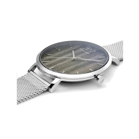 Мъжки ръчен часовник с кварцов механизъм - корпус от Стомана - Меш - цвят Кафяв Сив