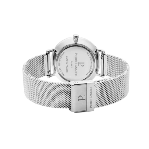 Мъжки ръчен часовник с кварцов механизъм - корпус от Стомана - Меш - цвят Кафяв Сив