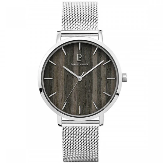 Мъжки ръчен часовник с кварцов механизъм - корпус от Стомана - Меш - цвят Кафяв Сив