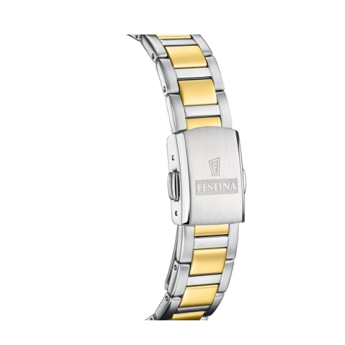 Дамски ръчен часовник с кварцов механизъм - корпус от Стомана - Стоманена верижка - цвят Син Злато